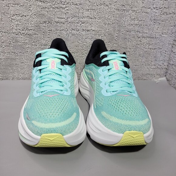 Hoka One One Bondi 9 Womens Size US 7.5B Blue Spark/Mint Fluorite Running Shoes - Picture 2 of 12